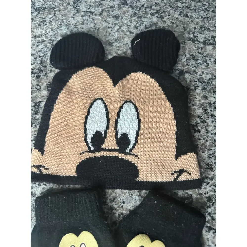 Mickey Mouse Beanie and Gloves